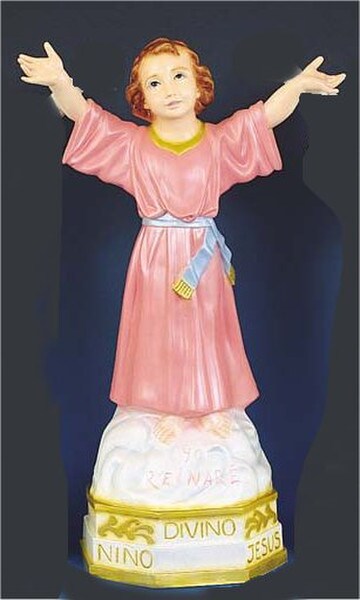 Statue Divino Nino, or the Divine Child, originated in Columbia